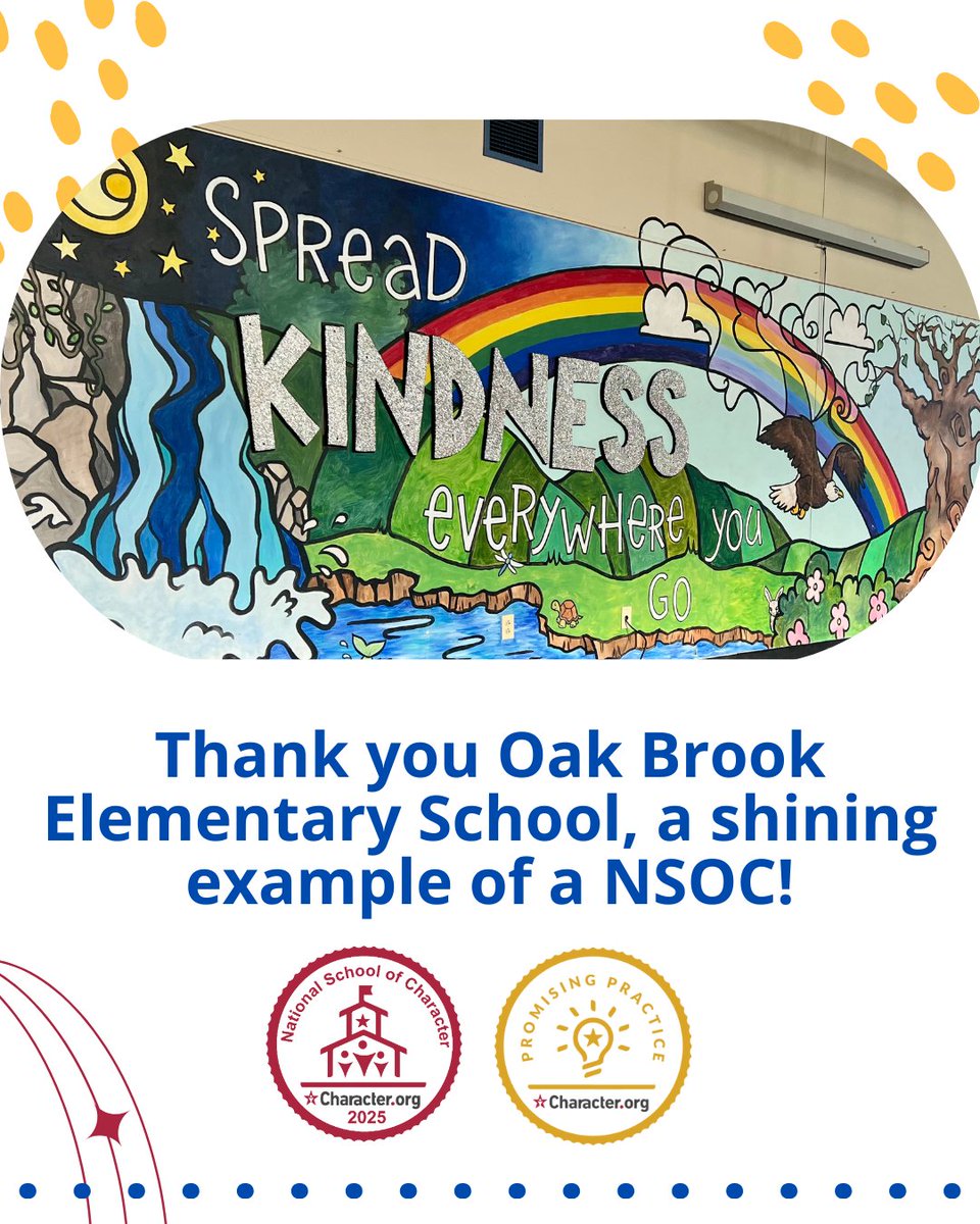 CharacterDotOrg's tweet image. 👏 We are grateful for 𝗢𝗮𝗸 𝗕𝗿𝗼𝗼𝗸 𝗘𝗹𝗲𝗺𝗲𝗻𝘁𝗮𝗿𝘆, a three-time National School of Character in Missouri for opening its doors to the educators who visited during the Showcase Week in St. Louis! ❤️ 💙 
#characterdevelopment #characterdotorg #CharacterPlus