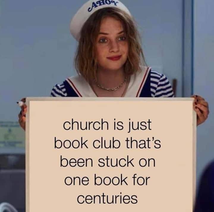 GodlessEngineer's tweet photo. Christians need to expand their library they don't read...
#Atheism #ReligiousFreedom #ChristianityIsBullshit #GodlessEngineer #ReligiousHypocrisy #Skeptic #ExChristian #AtheistHumor #Irreverent #FaithVsFact #GoodWithoutGod #Freethinker #NonBeliever #FreedomFromReligion #Quest… https://t.co/1p69v14VIE