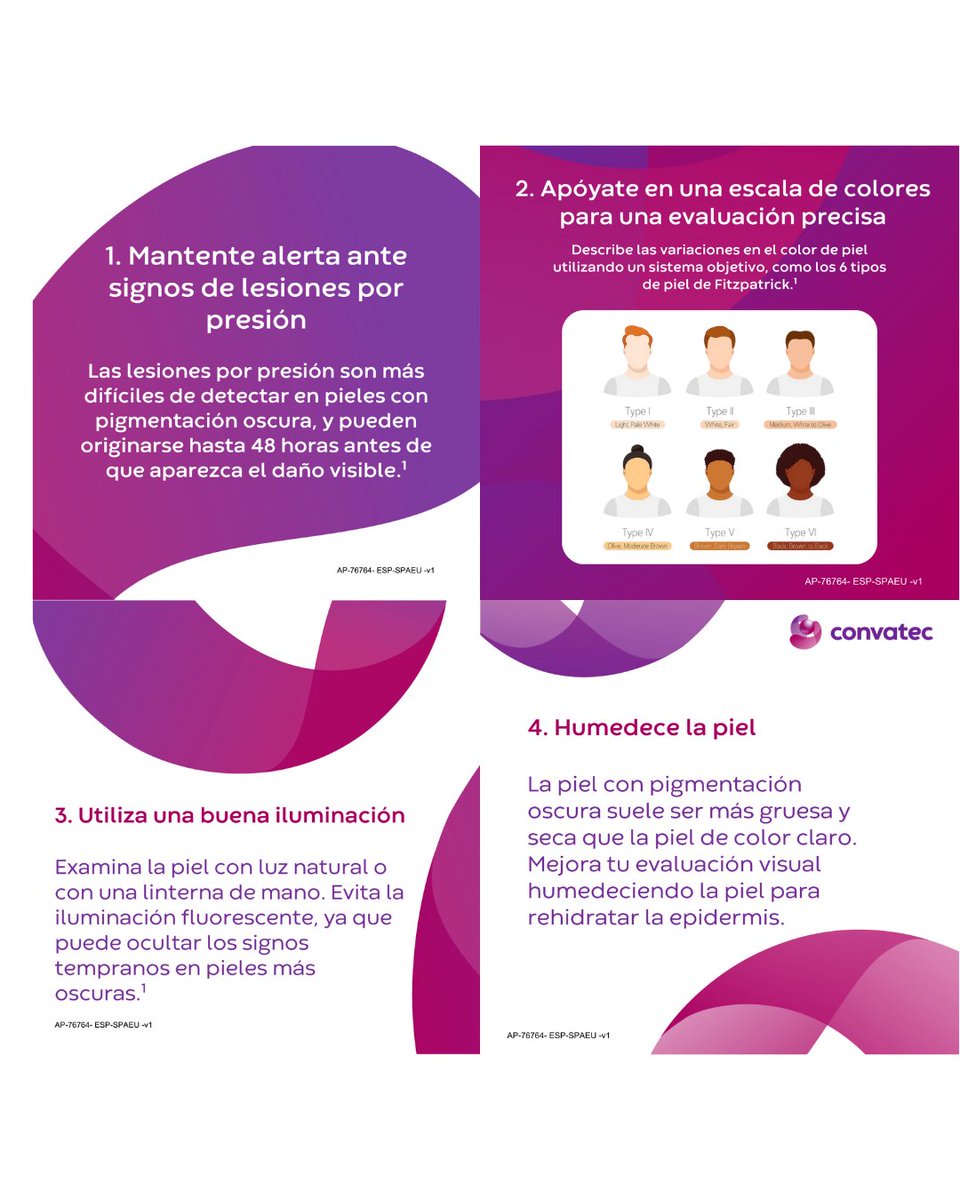 ConvatecWoundES's tweet photo. Cuando no se considera el tono de piel, las lesiones por presión pueden permanecer invisibles hasta que es demasiado tarde.

En pieles de tonos más oscuros, los signos iniciales de lesiones por presión pueden ser más difíciles de detectar. 

Post entero: https://t.co/xw0Jg4Pm1Y https://t.co/l7JPWsQ9MW