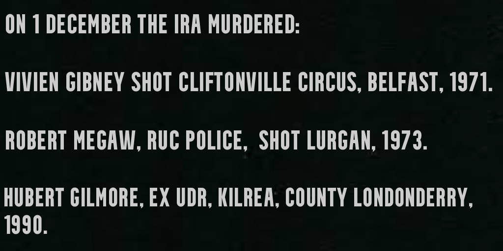 On the 1st of December IRA terrorists murdered #OTD :