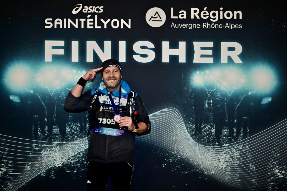 Finisher pour la 3ème fois de la SaintéLyon (2017, 2019 et 2025) après 4 échecs retentissants (2018, 2021, 2022 et 2023). #ElGivroIsHere 😎 !