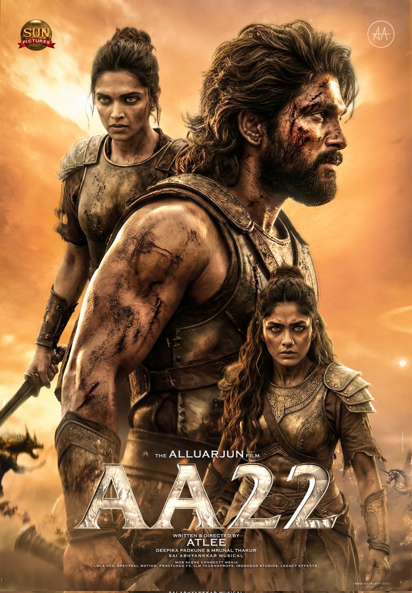 AA_cultz's tweet image. This poster Edit 🔥⚡ @BunnyAthik  
#AA22 #AA22xA6 #AlluArjun