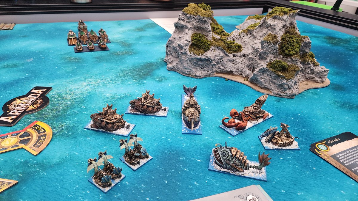 Live Right Now! Sunday Skirmish Tabletop! We are playing <a href="/manticgames/">Mantic Games</a> ARMADA! My Sea Creatures Trident vs Jay's Dwarven Fleet! twitch.tv/angryjoeshow RT &amp; Share plz!