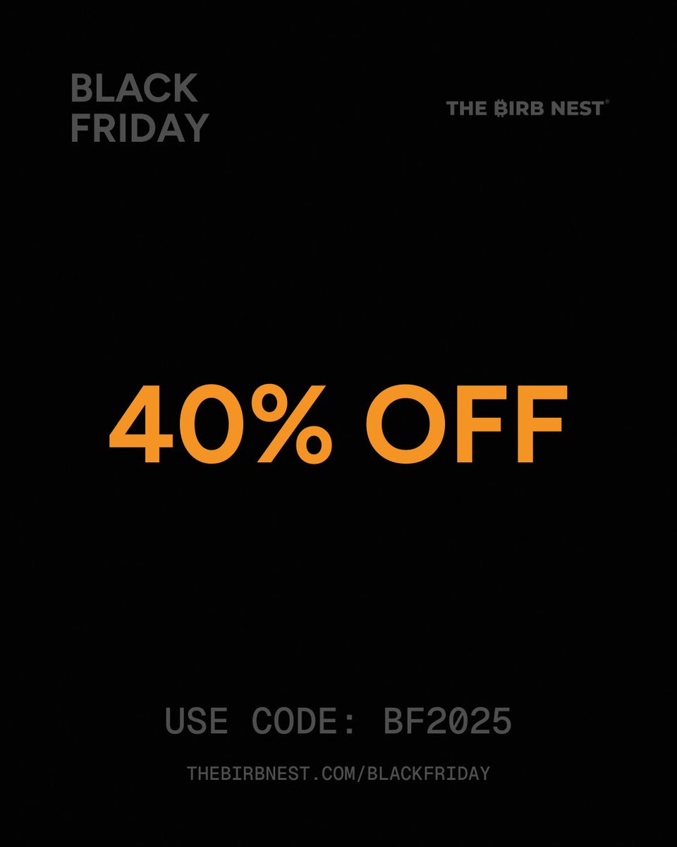 Use -40% code BF2025: thebirbnest.com/blackfriday