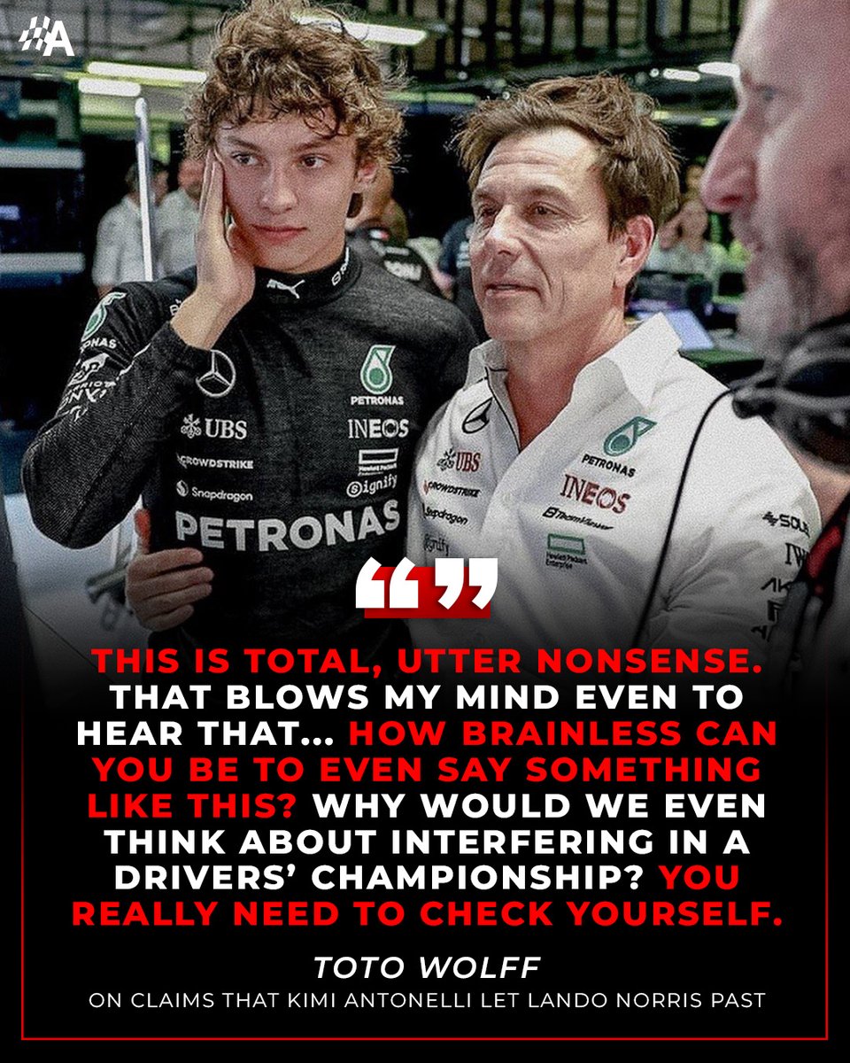 Toto Wolff has hit back at claims that Kimi Antonelli let Lando Norris past on the final lap of the #QatarGP 🗣️