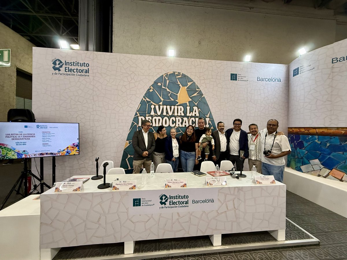 Muchas gracias a la Consejera Presidenta del IEPC <a href="/PRamirezHohne/">Paula Ramírez Höhne (IEPC Jalisco)</a> y al Consejero Electoral <a href="/caguirrearias/">Carlos Aguirre Arias</a> por el espacio.
Agradezco también la invitación a <a href="/CazaresAngeli/">Angélica Cazares</a>, Presidenta del <a href="/CEEPyG/">CEEPyG</a> a este panel sobre la IA como un reto para la ciencia política.