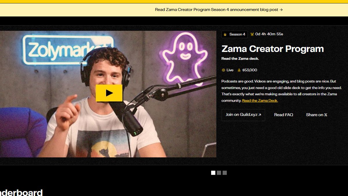 flocryptow's tweet image. Gzama!

⏳ Last day to enter the #ZamaCreatorProgram 

Zama is giving away one of its exclusive NFTs to the top 1750 participants! And today is your last chance to enter the contest.

If you follow their ecosystem, you know how important this NFT can be!

Don&apos;t miss out. 🚀🔥…