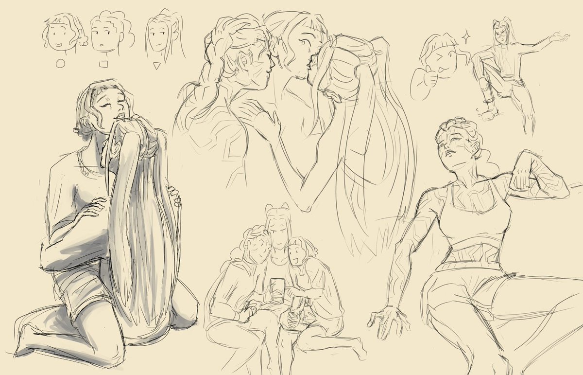 TroubledOdyssey's tweet image. Too many days of not drawing #polytrix and that&apos;s too sad for me. Please accept my doodles