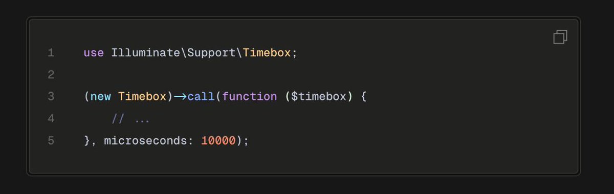 devhammed's tweet image. I just ported the Timebox class from @laravelphp to TypeScript/JavaScript, ensuring that the given callback always takes a fixed amount of time to execute, even if its actual execution completes sooner.

GitHub: github.com/devhammed/time…

NPM: npmjs.com/package/timebo…

Deno:…