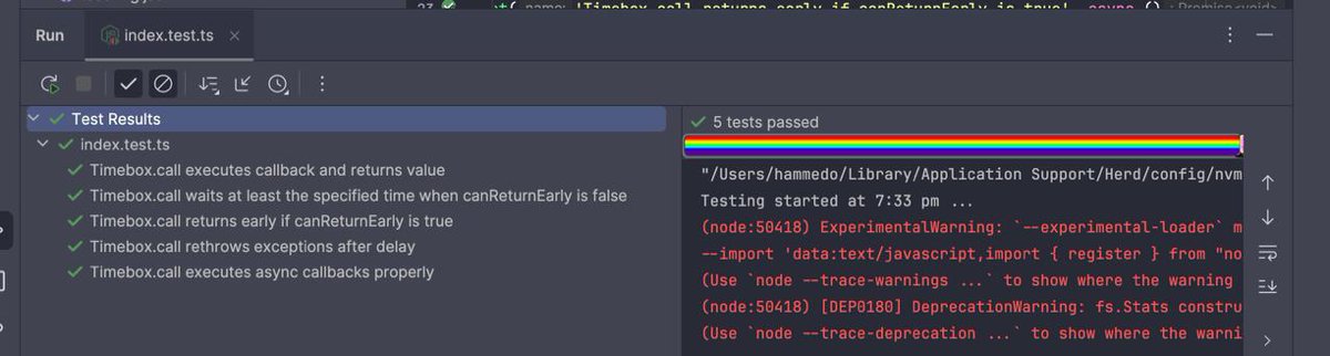 devhammed's tweet image. I just ported the Timebox class from @laravelphp to TypeScript/JavaScript, ensuring that the given callback always takes a fixed amount of time to execute, even if its actual execution completes sooner.

GitHub: github.com/devhammed/time…

NPM: npmjs.com/package/timebo…

Deno:…