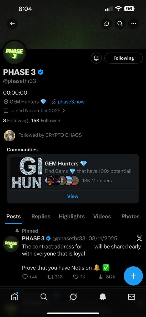totalbullnews's tweet image. This one’s gonna be a banger, they’ve been dripping attention grabbing post for the last few days, multiple times a day. 

Some notable people following it. 

Give it a follow and turn notifications on mother lovers. 

I’ll be dropping the CA as soon as it’s released.…