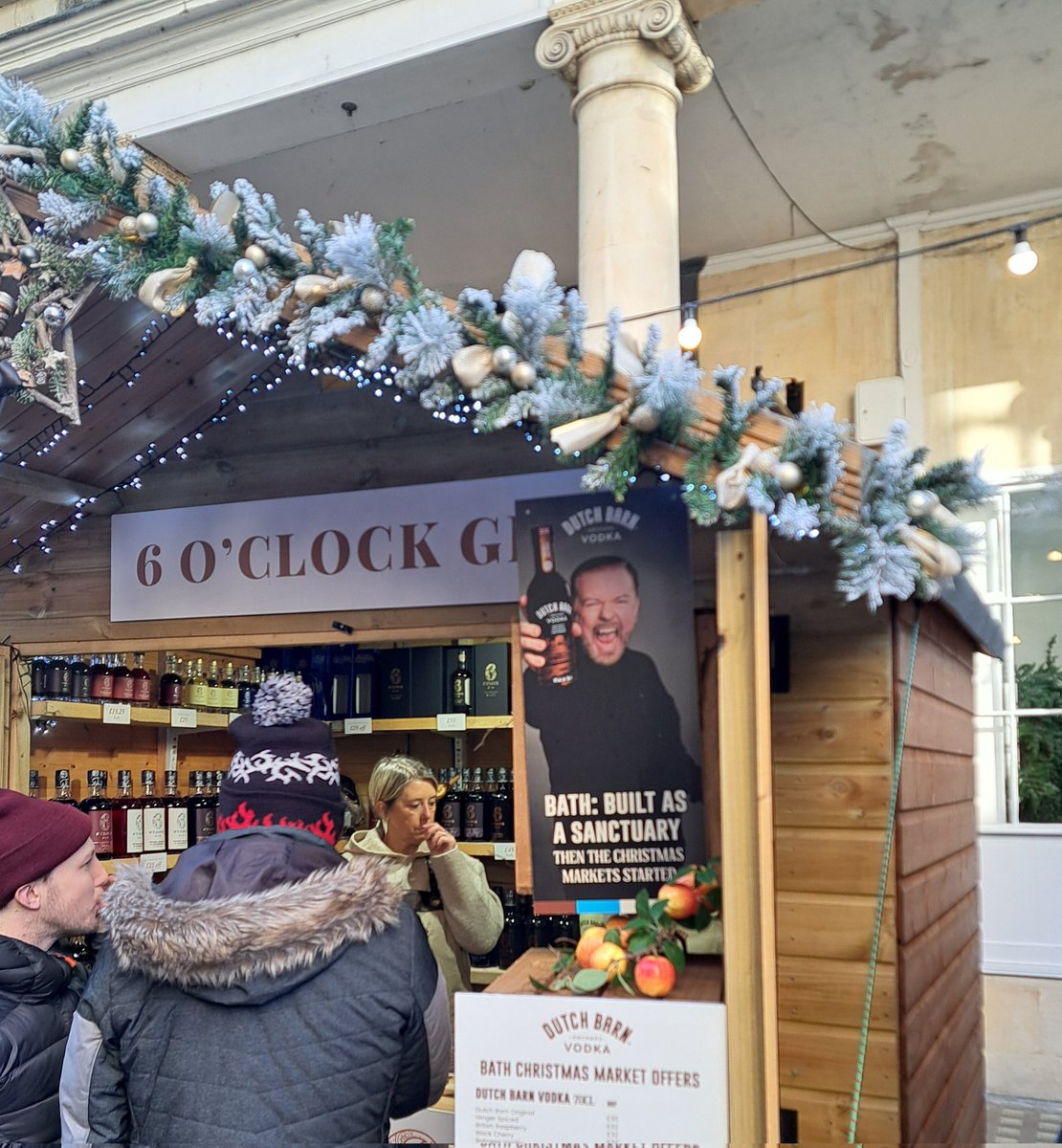 peteYYZ's tweet photo. Good to see @rickygervais getting in on the act at Bath Christmas Market. https://t.co/CCOsGoQjkB