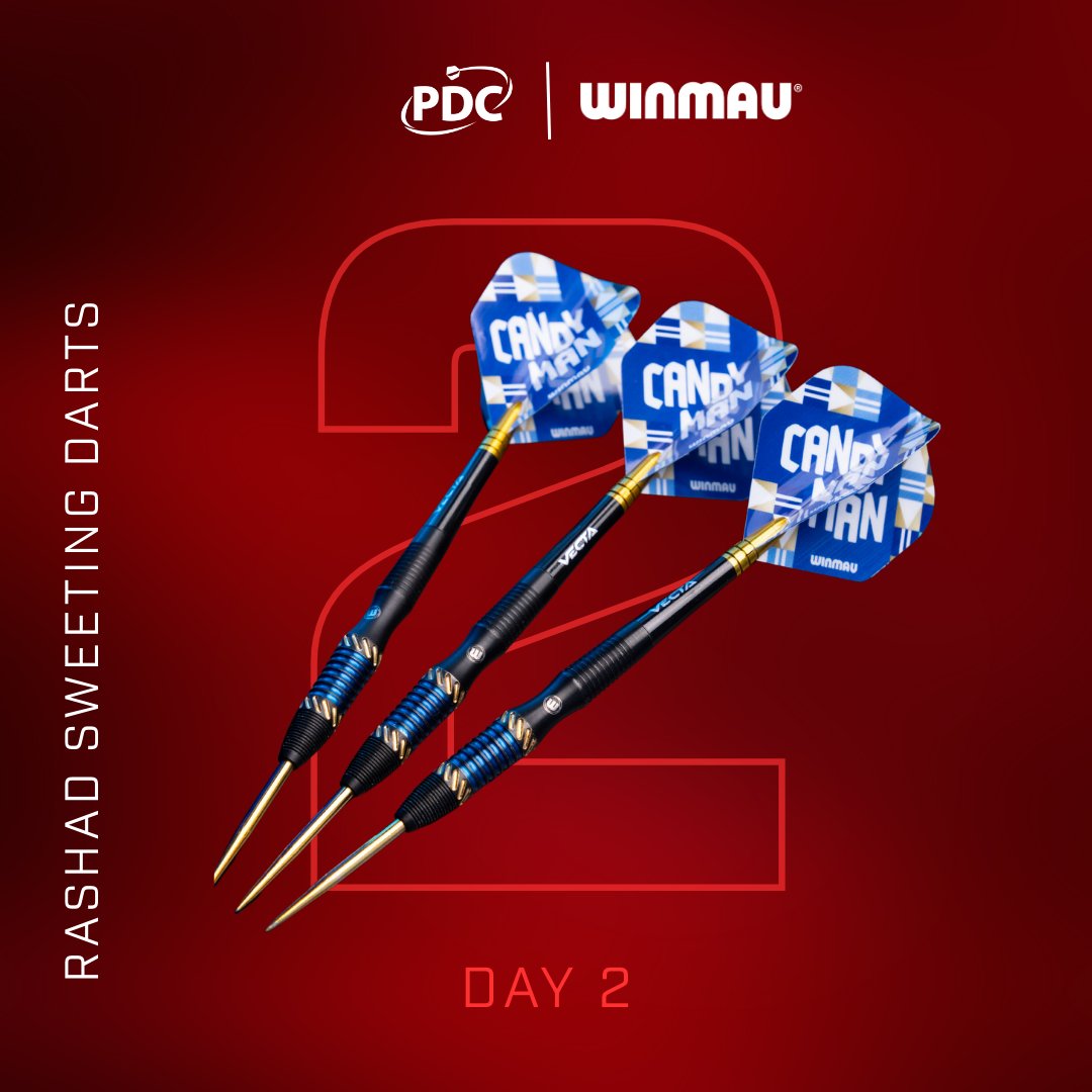 OfficialPDC's tweet image. Day 2️⃣ of the PDC x Winmau 12 Days of Christmas 🎄

Rashad Sweeting became a legend at Ally Pally last year... now you can #win a set of his darts!

Retweet and enter here 👉 bit.ly/12DOCDAY2