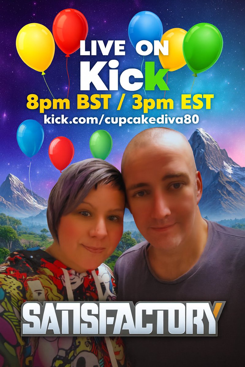 CupcakeDiva80's tweet image. I will be Live with my wonderful Birthday Man at 8pm BST/3pm EST for the end of month Wheel Spins for giveaway Winners, and Satisfactory Shenanigans!  Come join us, hang out, chat, chill and have some laughs and come wish Dave a happy birthday!
#KickStreamer 
#verificationpush