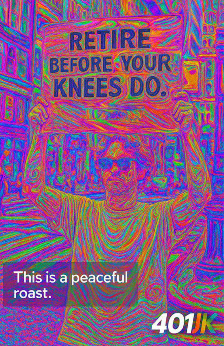 RoutinelyDiff's tweet image. We are here to rewrite retirement. Sick of dog and frog memes? Us too. 

This is a community with a real narrative and solidarity. Let’s flip retirement. 💪