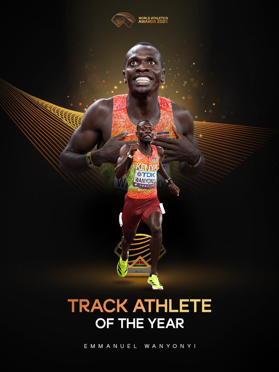 Male Track Athlete of the Year Winner 🏆 

🇰🇪’s Emmanuel Wanyonyi is your Male Track Athlete of the Year 🤩 

#AthleticsAwards