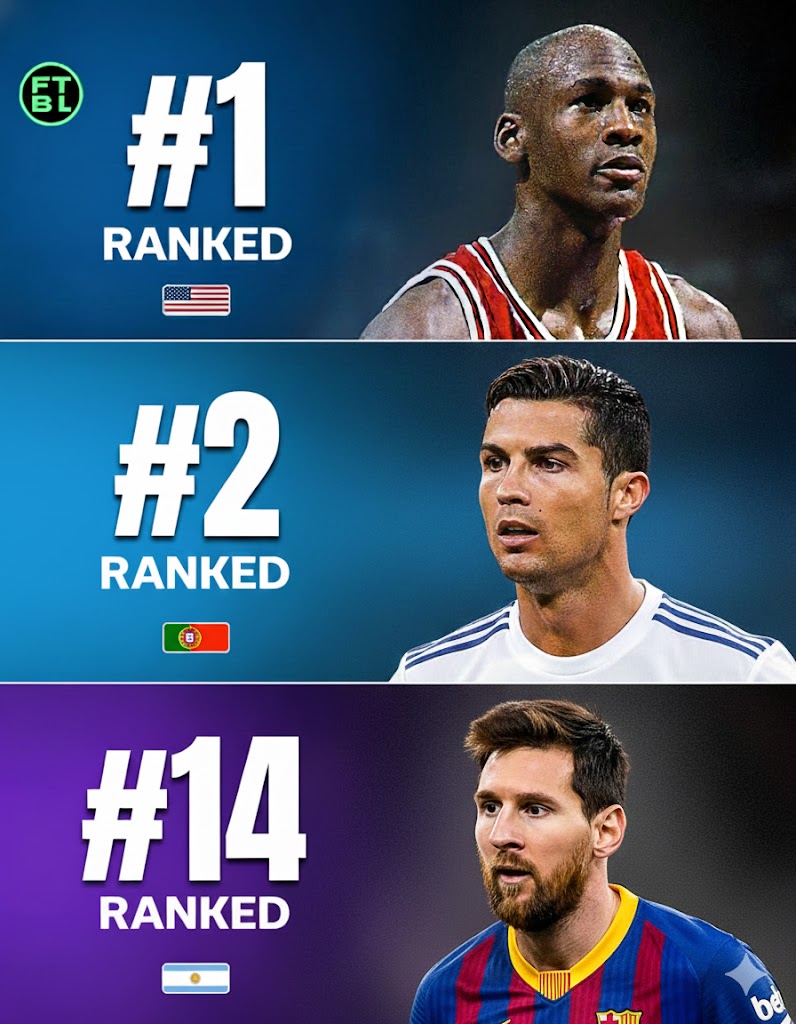 🚨‼️Global Statistic ranked the top 100 athletes of all time and placed Lionel Messi at 14th!! 😳😳

The world is healing...
