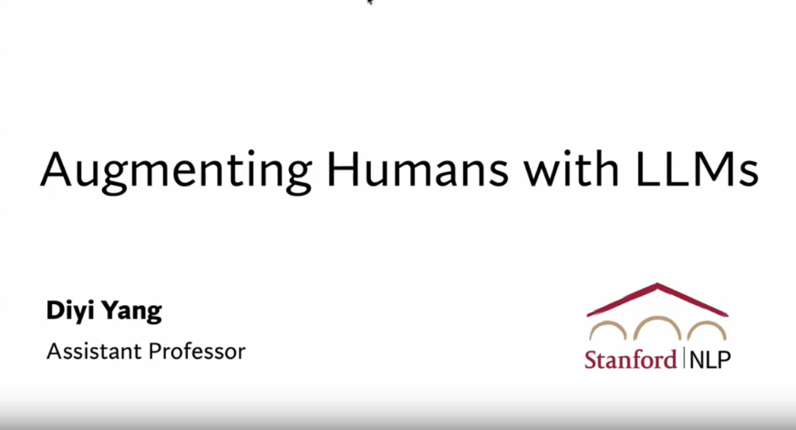 CanyuChen3's tweet image. Inspiring Talk from @Diyi_Yang on the importance of developing foundation models to augment humans. Join us at Room Don Alberto 1!