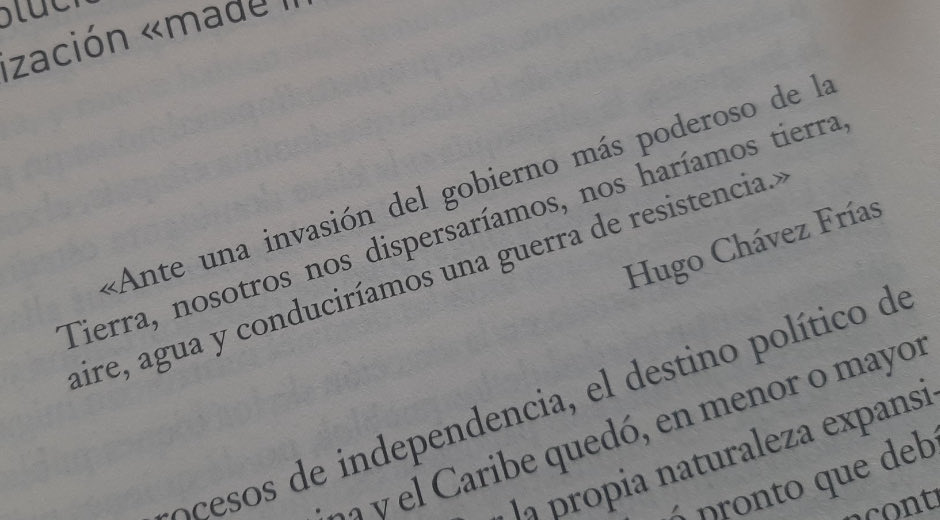 cscaldera's tweet image. « Faced with an invasion of the most powerful government on earth, we would disperse, we would make ourselves earth, air, water, and we would lead a war of resistance&quot; Hugo Chávez Frías