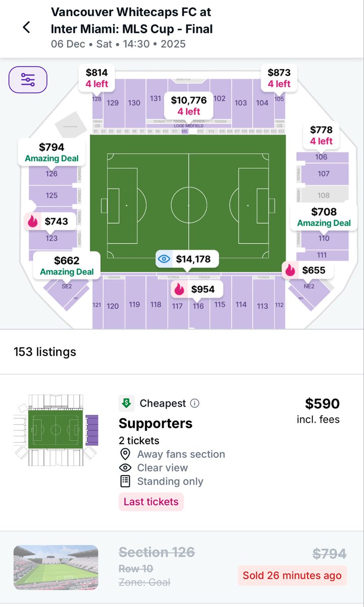 KBattereDHerons's tweet image. This is fucking disgusting @MLS 
Not only do you not prioritize us STM’s for the #MLS cup w/full control of the inventory, but we gotta wait to get tix?

And on top of that, there are #InterMiamiCF SEATS already uploaded for purchase on stubhub?

What’s gonna stop the bots?