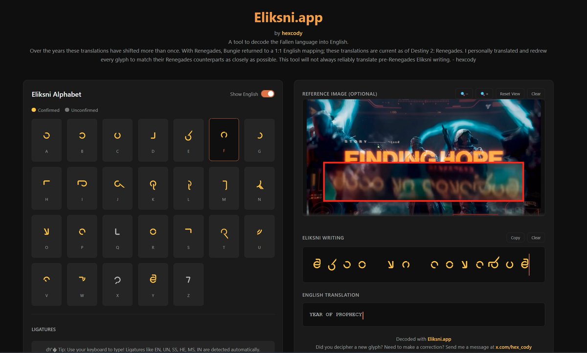 hexcody | Eliksni.app developer | tweet media
