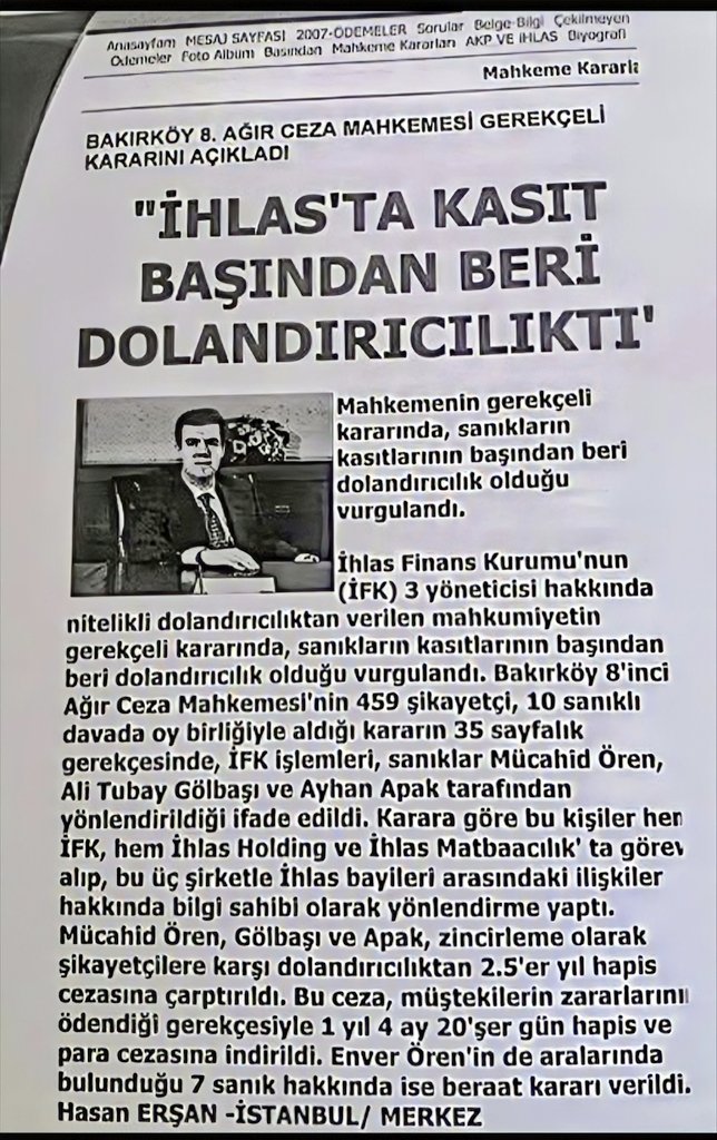 <a href="/Recep88703Ac/">recep açıkgöz</a> <a href="/ihlaszede07/">fatma</a> <a href="/erbakanfatih/">Dr. Fatih Erbakan</a> <a href="/RTErdogan/">Recep Tayyip Erdoğan</a> <a href="/tcbestepe/">T.C. Cumhurbaşkanlığı</a> <a href="/ticaret/">T.C. Ticaret Bakanlığı</a> <a href="/adalet_bakanlik/">T.C. Adalet Bakanlığı</a> <a href="/hulusiakarmedya/">Hulusi AKAR</a> <a href="/yilmaztunc/">Yılmaz TUNÇ</a> <a href="/MDervisogluTR/">Müsavat Dervişoğlu</a> <a href="/MehmedAltinoz/">Mehmet Altınöz</a> <a href="/sonkibar/">Sabahattin Önkibar</a> <a href="/AliYerlika/">muhammet ali yerlika</a> 📢“#DEVLET #İHLASFİNANS YOLSUZLUĞU TESBİTİNİN DEVAMIN DA NEDEN MAĞDURLARI ÖNCE
#enverören/SONRA 25 YIL
<a href="/mucahid_oren/">Ahmet Mücahid Ören</a> in İNSAFINA TERKETTİ❓️
#ELİNSAF!
#ihlasFinansİçinDevletGöreve!
<a href="/RTErdogan/">Recep Tayyip Erdoğan</a> <a href="/yilmaztunc/">Yılmaz TUNÇ</a> <a href="/omerbolatTR/">Prof. Dr. Ömer Bolat</a> <a href="/ticaret/">T.C. Ticaret Bakanlığı</a> <a href="/adalet_bakanlik/">T.C. Adalet Bakanlığı</a> <a href="/eczozgurozel/">Özgür Özel</a> <a href="/hulusiakarmedya/">Hulusi AKAR</a>