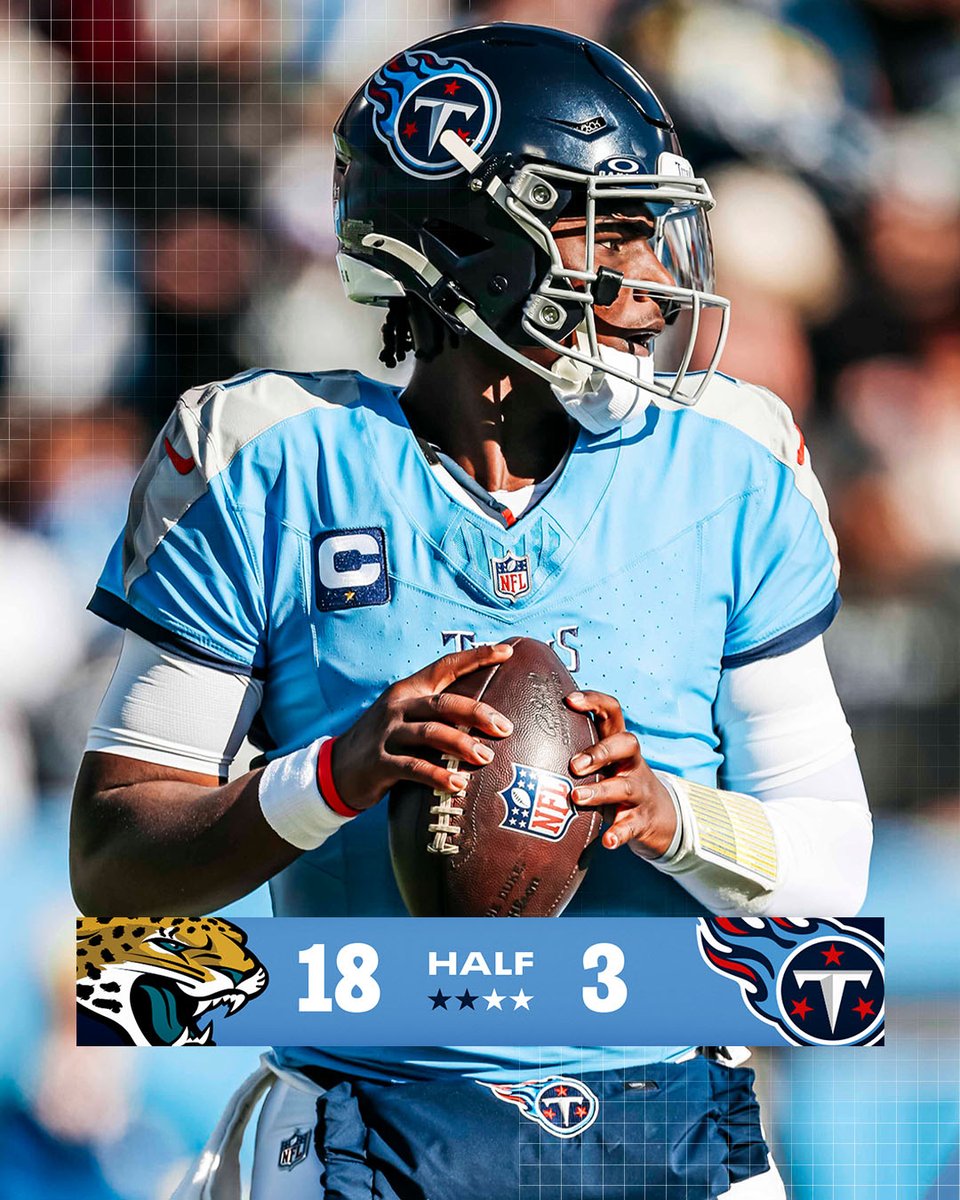 Halftime score #JAXvsTEN 