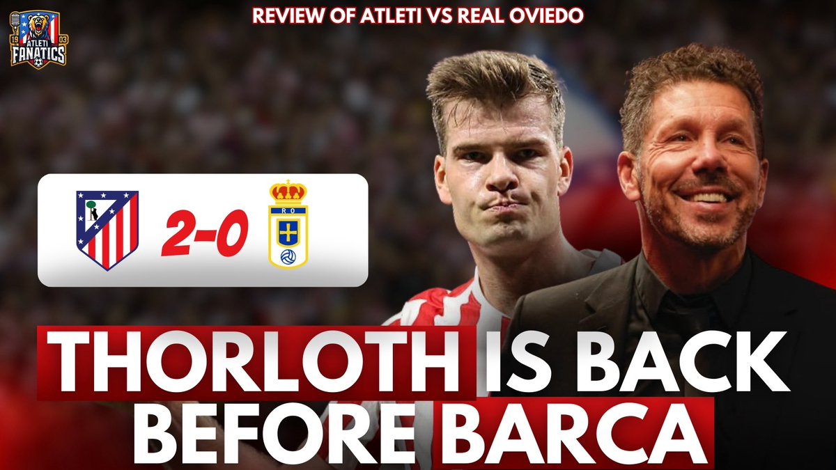 FULL-TIME: Atleti 2–0 Real Oviedo! 🔥
Sorloth brace, Hancko masterclass, and another clean sheet at the Metropolitano!
A professional win to keep the pressure on at the top!
Confidence growing… step by step! ❤️🤍

Watch the Preview- [youtu.be/Wdo29Kwr06g?si…]

Like &amp; Subscribe