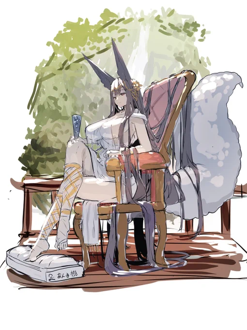 コミケ原稿中でアップできる画像が無いので。 前に描いた落書きを張り付けておきます。 今のところ今回の大きなアクリルフィギュアに使う予定。