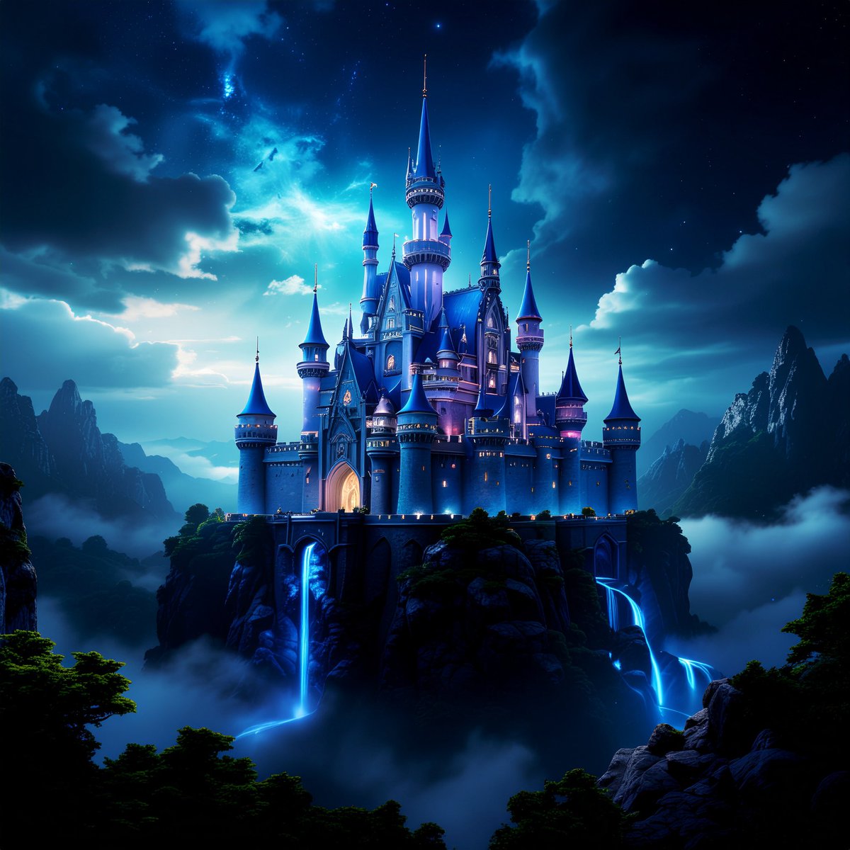 theprogrammerai's tweet image. A Blue Mood #Firefly #AIart #creativity