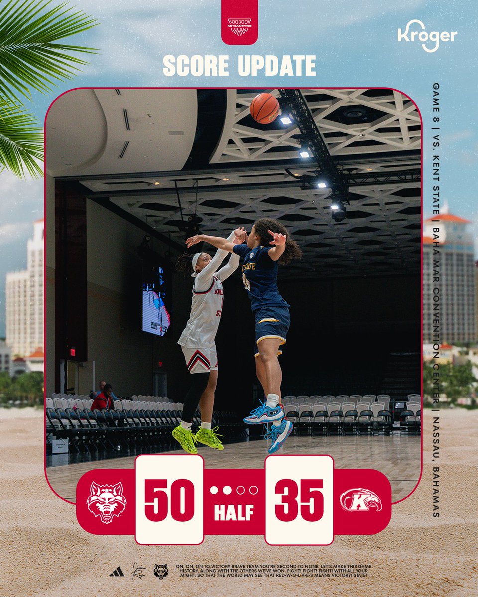 AStateWB's tweet image. Sunny but it&apos;s still raining in Nassau ☔️

#NetsAintFree x #WolvesUp🐺