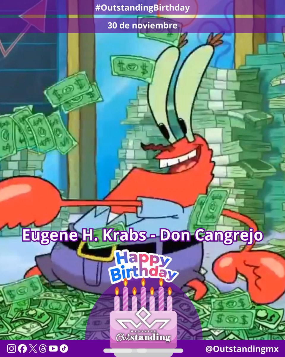 Outstandingmx's tweet image. 🦀💸 El cumpleañero más… “ahorrativo” de Fondo de Bikini está de fiesta.
Hoy celebramos a un maestro del dinero que solo acepta regalos en transferencias o en sobres bien llenitos. 👀💵

#HappyBirthday Don Cangrejo!

#OutstandingBirthday #SpongeBob #FondoDeBikini #MrKrabs