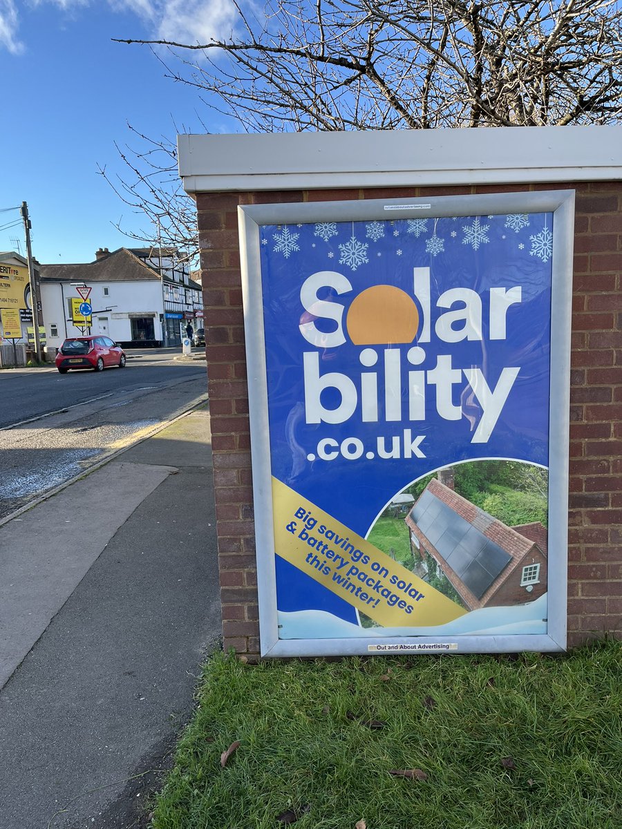 My client Solarbility ☀️ have now added an additional #Poster to their #ooh campaign #Solar #OutAndAboutAdvertising #Marlow #Hazlemere #HighWycombe #Buckinghamshire