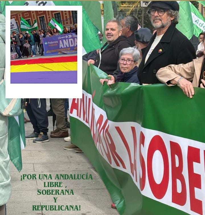📢 Hoy hemos salido a la calle para defender la soberanía de Andalucía. Con un grito unánime de recuerdo del #4D de 1977 ¡Andaluzas levantaos!  #AndalucíaLibre30N 💚🤍💚 <a href="/ALTER_info/">Alternativa Republicana 🟥🟨🟪</a> por una ¡Andalucía libre y republicana!  ❤️💛💜