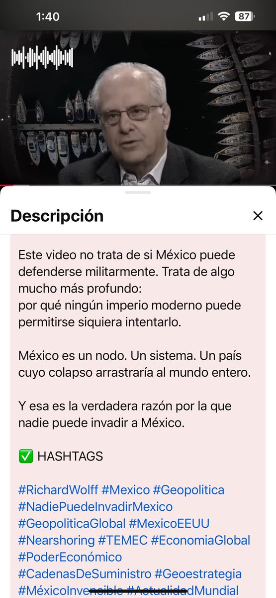 CelesteSaenzM's tweet photo. 🔴 Nadie lo dice en voz alta, pero todos los centros de poder lo saben: #México no puede ser invadido por ninguna potencia del planeta. No por diplomacia, no por tratados, no por buenas intenciones... sino porque tocar a México significaría colapsar la arquitectura económica y geopolitica del siglo XXI. https://t.co/6qlmyHGQjL 👀 
En este análisis inspirado en las reflexiones del Prof. Richard Wolff, revelamos por qué México no es un país vulnerable, sino un pilar estratégico del orden mundial. Un eje del que dependen Estados Unidos, China, Europa, la OTAN, Rusia y gran parte de la economía global.
Estados Unidos no puede invadir a
México sin destruir su propia economía: más de la mitad de su manufactura depende de cadenas de producción mexicanas. 

🔸China no puede invadir a México porque lo necesita como su puente
industrial hacia el mercado estadounidense.
🔸Europa y la OTAN no pueden intervenir porque una guerra en México colapsaría sus rutas comerciales, energía y estabilidad industrial.
🔶Rusia no tiene interés militar, porque la relación simbólica le sirve más que cualquier ocupación.
🔶América Latina completa reaccionaría ante un ataque, detonando un rechazo continental sin precedentes.
Y lo más decisivo: 🔸México es, históricamente, inconquistable. Su estructura social, territorial, cultural y económica vuelve imposible cualquier ocupación.

Este video no trata de si México puede defenderse militarmente. Trata de algo mucho más profundo:
por qué ningun imperio moderno puede permitirse siquiera intentarlo.
México es un nodo. Un sistema. Un país cuyo colapso arrastraría al mundo entero.
Y esa es la verdadera razón por la que nadie puede invadir a México.

#RichardWolff #Mexico #Geopolitica
#NadiePuedelnvadir Mexico
#GeopoliticaGlobal #MexicoEEUU
#Nearshoring #TEMEC #EconomiaGlobal
#PoderEconómico
#CadenasDeSuministro #Geoestrategia
#Méxicolnvencible #ActualidadMundial
#AnálisisGeopolítico