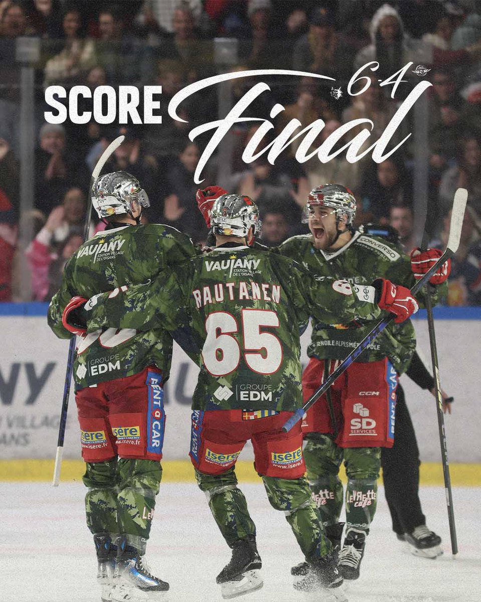 VICTOIRE 💥💥💥

A la fin d'un match intense, nos BDL renversent les Ducs d'Angers !

Grenoble 6️⃣ - 4️⃣ Angers

#BDLNATION 🔴🔵