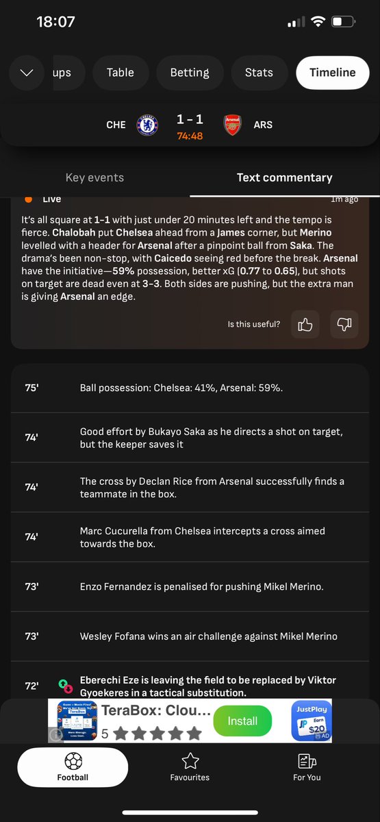 MMcC68's tweet photo. @skybet you complete cheats. Relying on a bent Opta Stat as your get out. Sake clearly has 2 shots on target on 13 and 64 mins. I am off to @bet365 as they aren’t as corrupt https://t.co/enpk4gRdqk