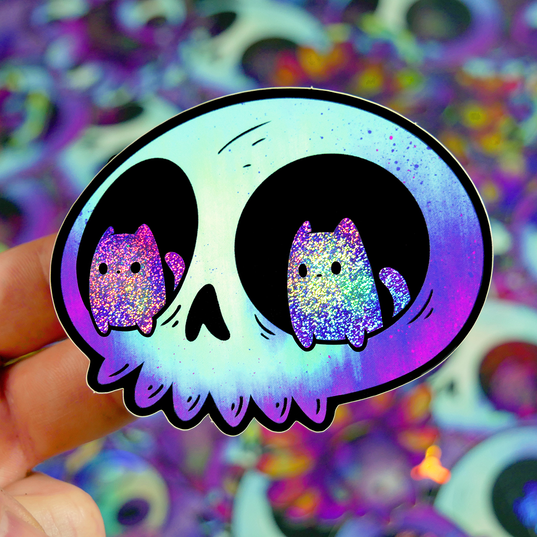 SeanKeetonArt's tweet photo. I just dropped this holographic cat-themed sticker pack. Get it through the link in my bio! 

And remember it's Black-Cat Friday so everything is 20% off. https://t.co/1Wk5V79m3h