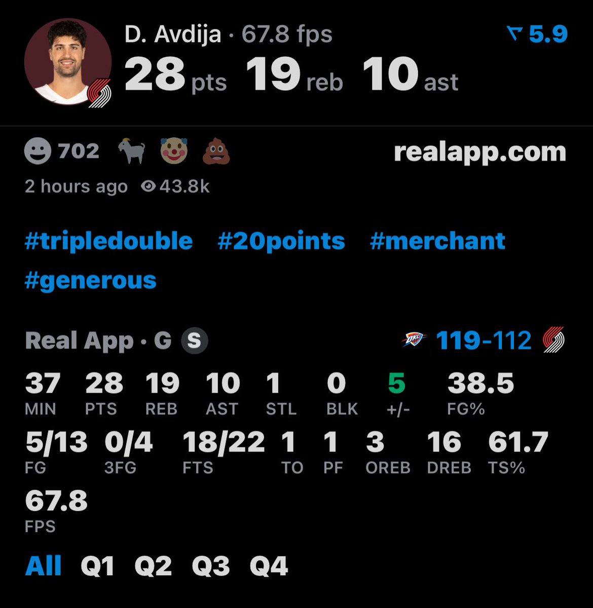 HDOffAPerc's tweet image. 28 Pts off 22 FTAs and im supposed to believe he isnt an israeli plant?