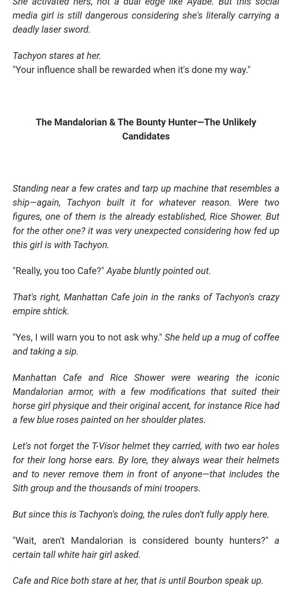 //I just found out somebody started a story of the Starwars Arc😭