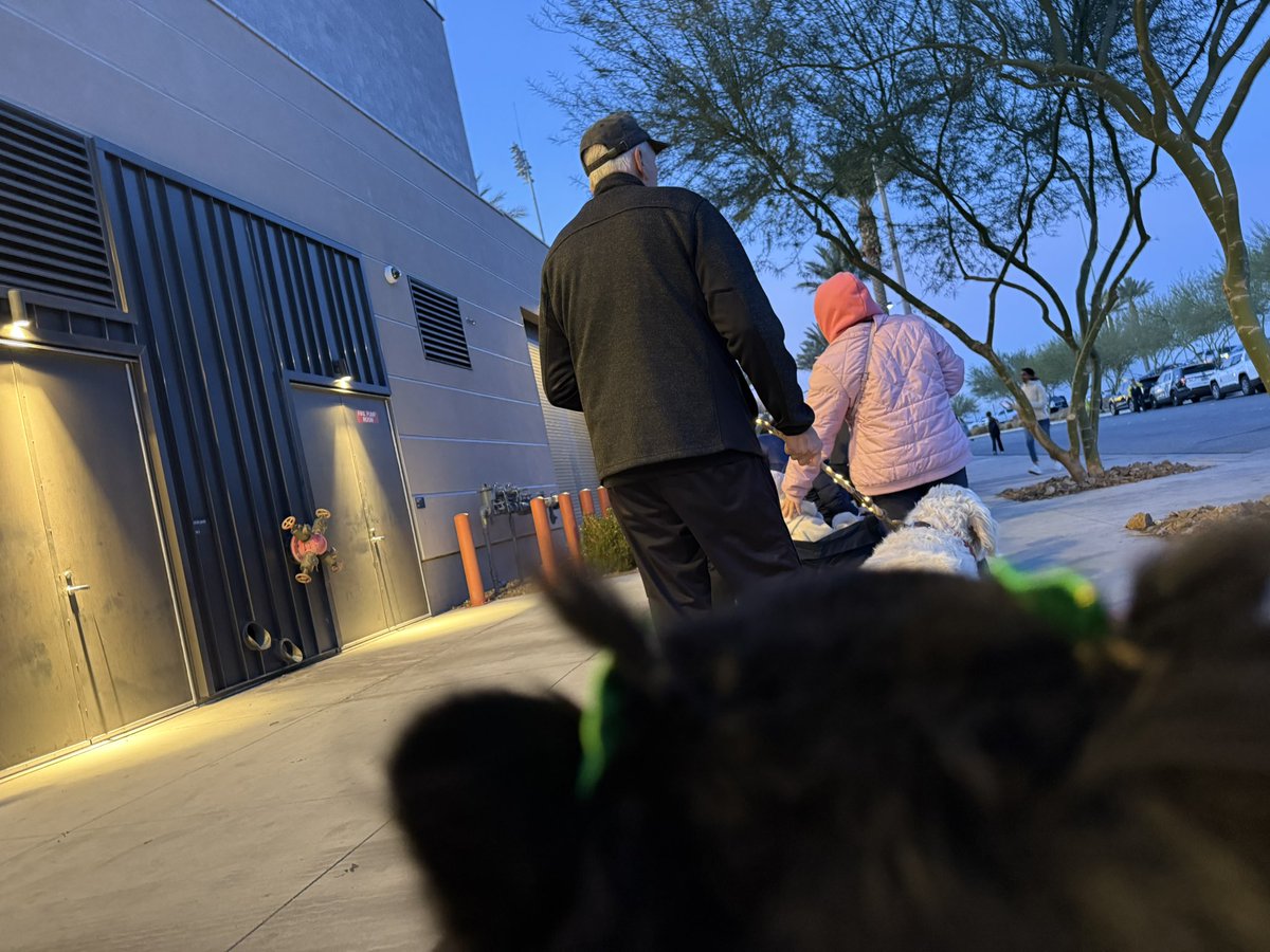 Waiting in line to get into #Enchant2025.

❤️🐼🐶