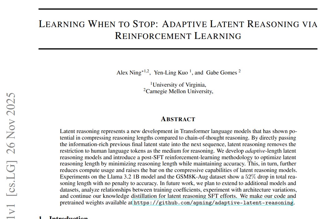 adaptive latent reasoning abstract