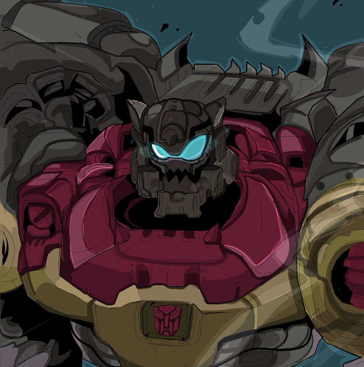Don Figueroa's Grimlock design with TFA colors. Drawing for my friend mister-maguro! 

#transformers #transformersanimated #TFA #grimlock #dinobot