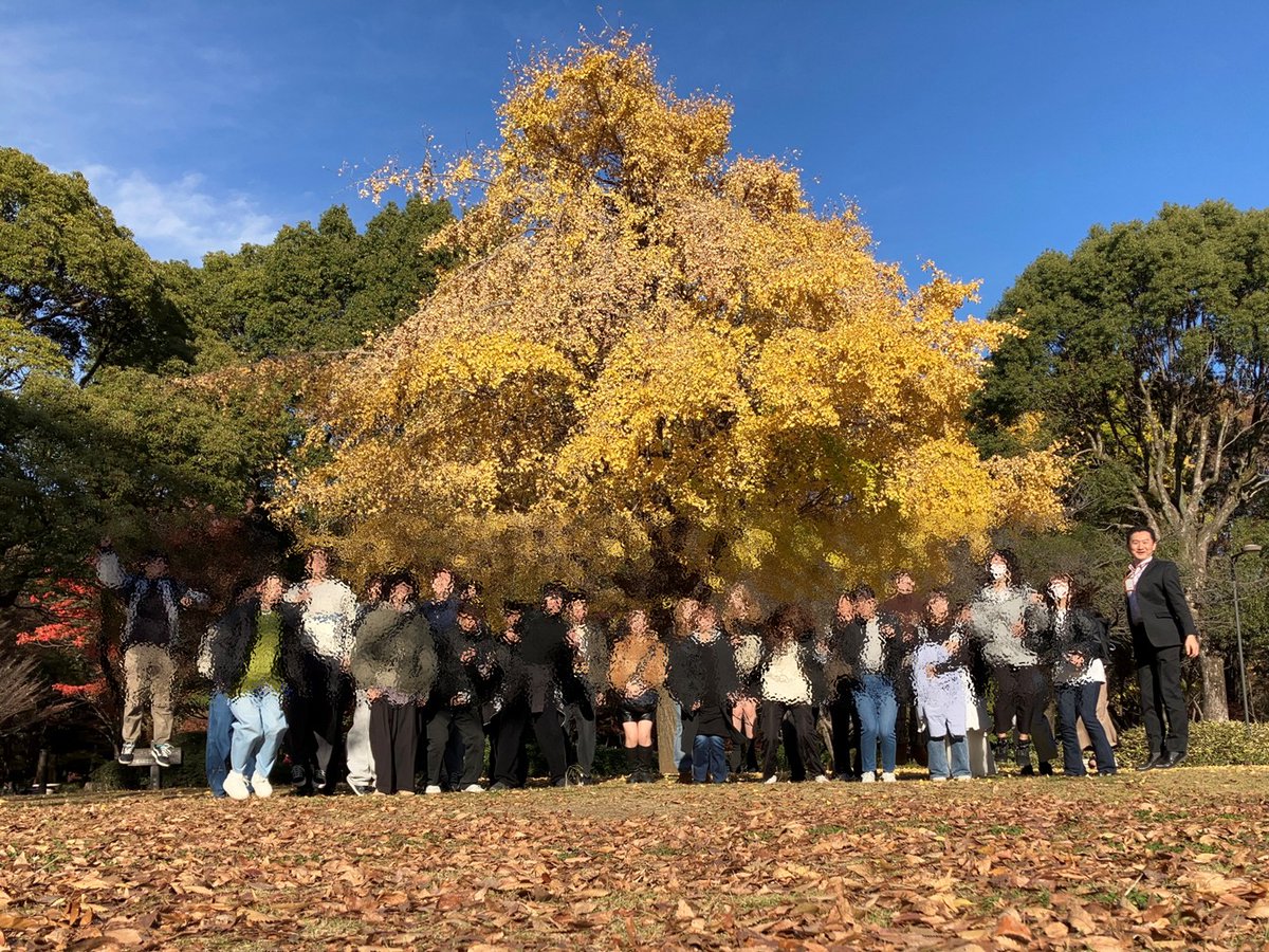 毎年恒例、1年生を連れて、北の丸公園へ秋の学外実習に行きました。今年は紅葉がよいですね（ゆえに、違うクラスも連れて、2回も行ってしまった）。(^^)