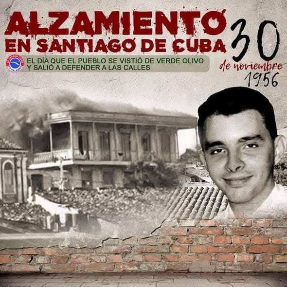 Aniversario 69 del alzamiento de Santiago de #Cuba. Gloria a los Mártires del 30/11
En la acción dirigida por Frank País cayeron en combate los jóvenes revolucionarios Tony Alomá, Pepito Tey y Otto Parellada
#TenemosMemoria #CubaViveEnSuHistoria #LaSierpe #SanctiSpíritusEnMarcha