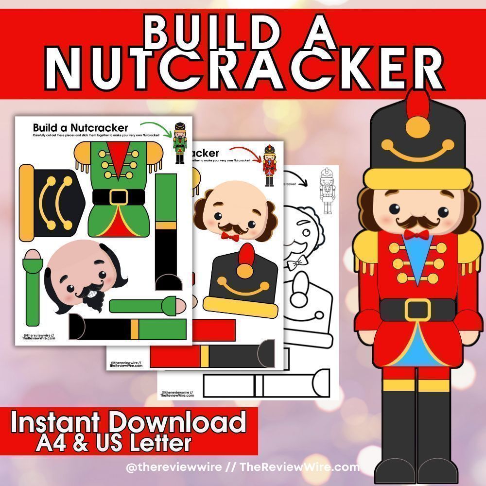 TheReviewWire's tweet image. INSTANT DOWNLOAD 🔴 This easy and fun Build a Nutcracker craft allows kids to make their own Nutcracker decoration, perfect for celebrating Christmas!

🟢 Get it here &amp;gt; thereviewwire.com/product/build-… 

#nutcracker #printables #kids