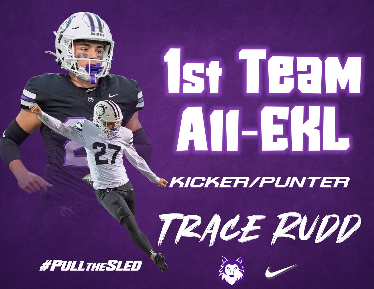 BVNW_Football's tweet image. Congratulations to Trace Rudd on his 1st Team All-EKL selections! #PULLtheSLED