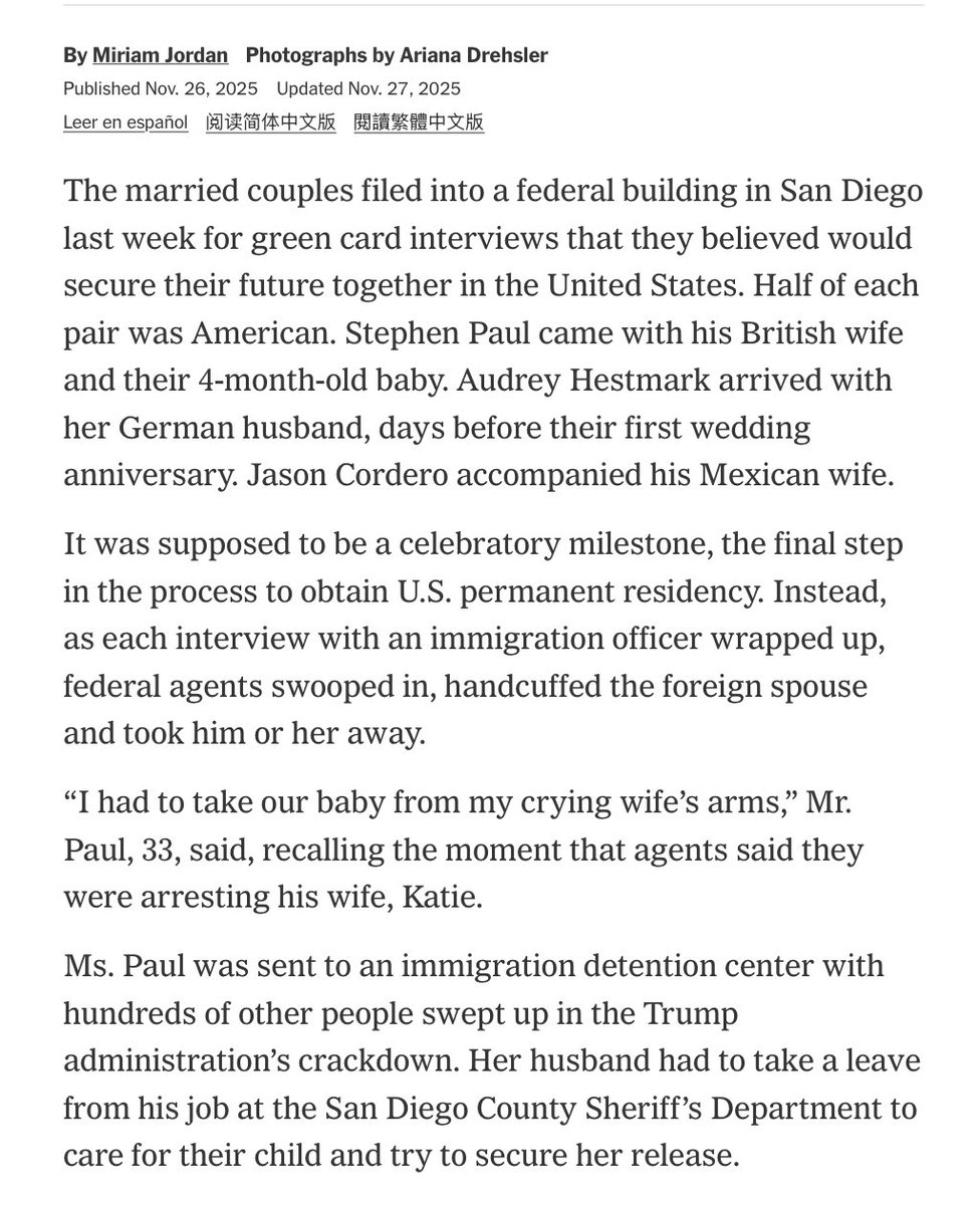 mattyglesias's tweet image. Who exactly is asking to arrest and deport the British wives of American police officers? I don’t have a mental model of the person who thinks this is a good idea or smart politics.