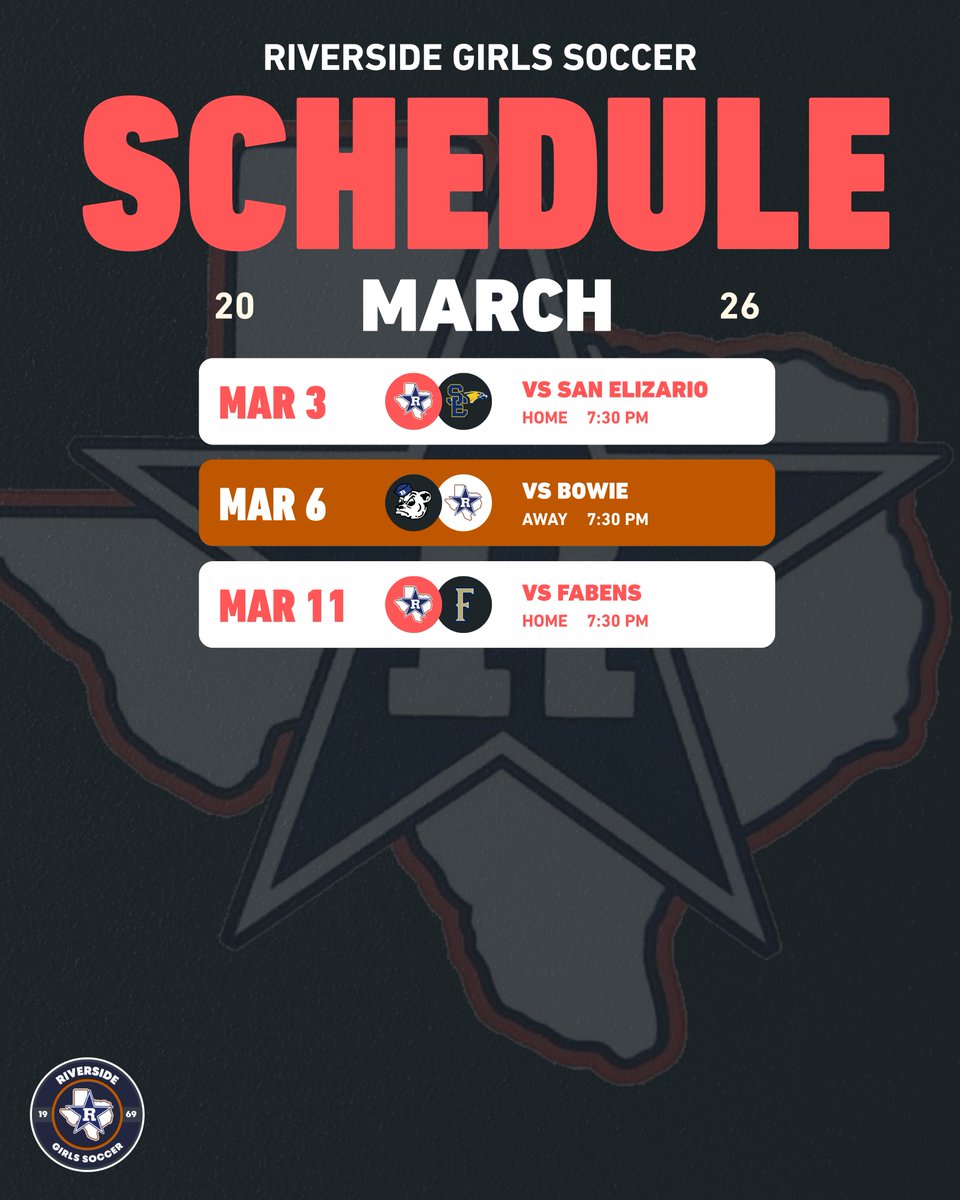 With the season officially starting tomorrow, here is our district schedule for the 2025-2026 season. 

<a href="/MSanchez14_/">Mario Sanchez</a> <a href="/Reza_RHS/">Reza</a> <a href="/GerardoANorieg1/">Gerardo A. Noriega</a> <a href="/Riverside_4ever/">Riverside_Rangers</a> <a href="/YISDAthletics1/">YISD Athletics</a>