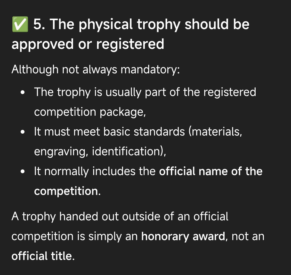 michelac0sta's tweet image. 🚨 USEFUL INFORMATION 🚨

What conditions must a football trophy meet to be considered OFFICIAL?

[ A thread ]